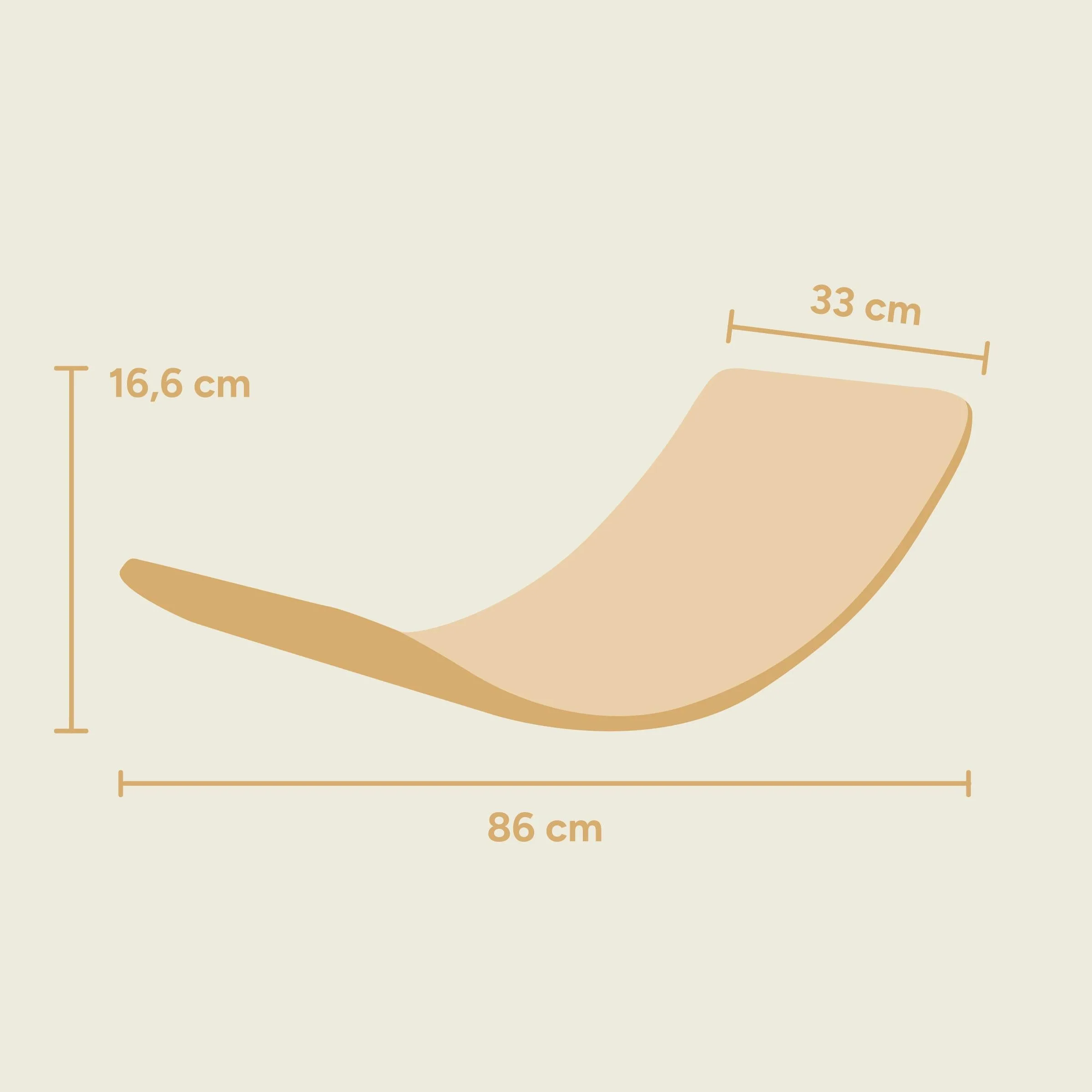 Ehrenkind Balance Board aus Buchenschichtholz mit Filzstreifen