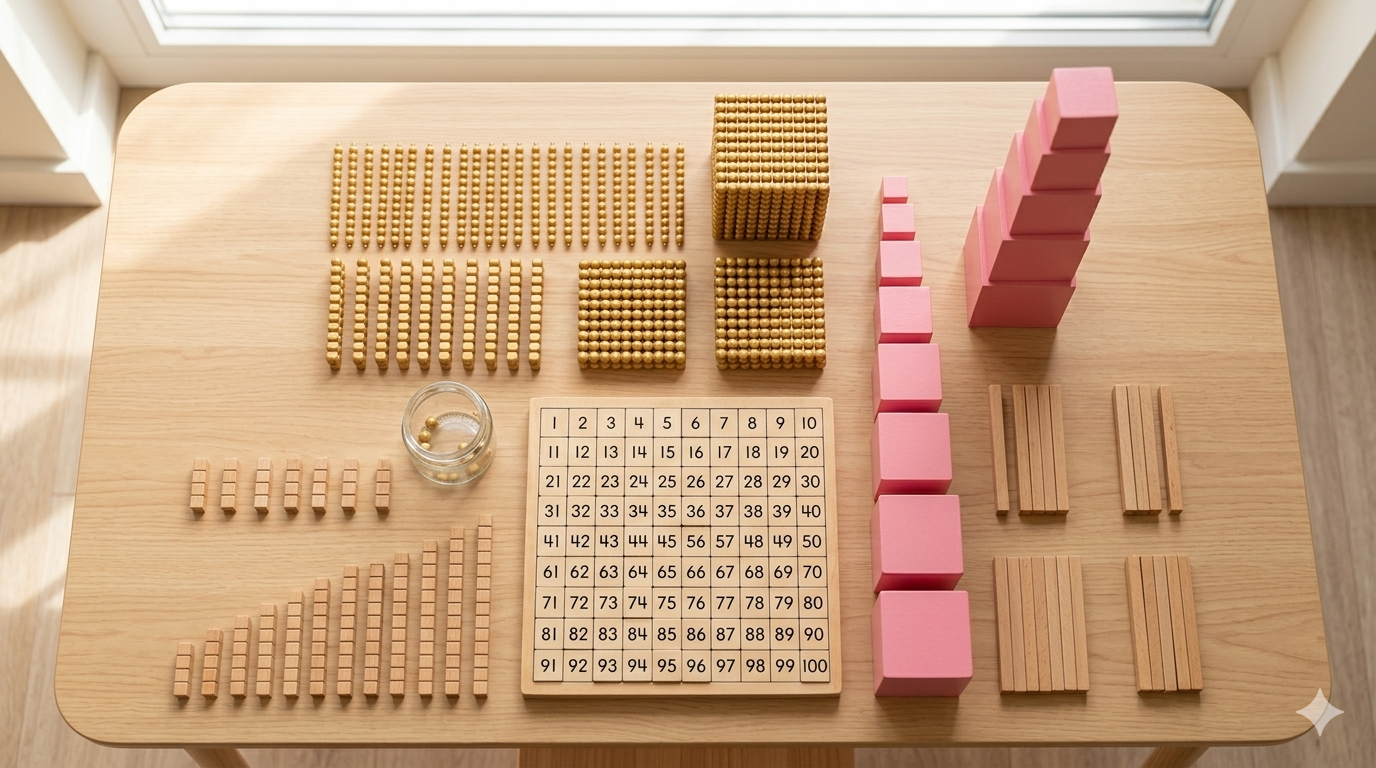 Montessori Mathematikmaterial: Goldenes Perlenmaterial, Hunderterbrett & Co. – Kaufberatung 2026