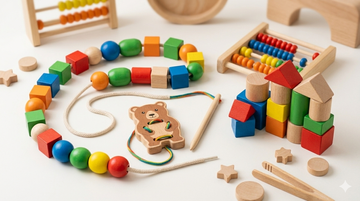 Spielzeuge zur Förderung motorischer Fähigkeiten