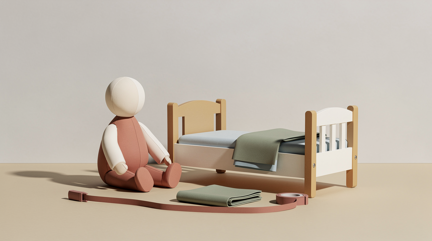 Puppenbett aus Holz und die erste Puppe: Größe, Material, was zusammenpasst