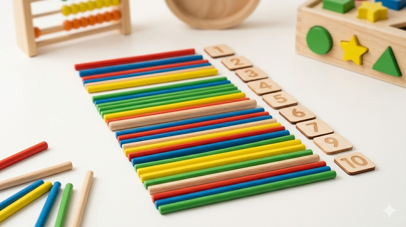 Rechenstäbchen aus Holz: Die ideale Lernhilfe für mathematische Grundlagen